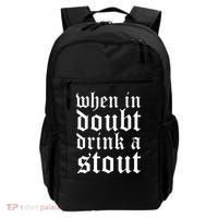 When In Doubt Drink A Stout Oktoberfest Funny Backpack thumb 0