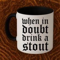 When In Doubt Drink A Stout Oktoberfest Funny Coffee Mug thumb 2