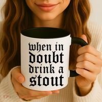 When In Doubt Drink A Stout Oktoberfest Funny Coffee Mug thumb 3