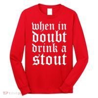 When In Doubt Drink A Stout Oktoberfest Funny Long Sleeve Shirt thumb 0