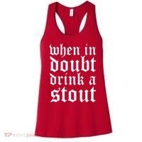 When In Doubt Drink A Stout Oktoberfest Funny Women's Tank Top thumb 0
