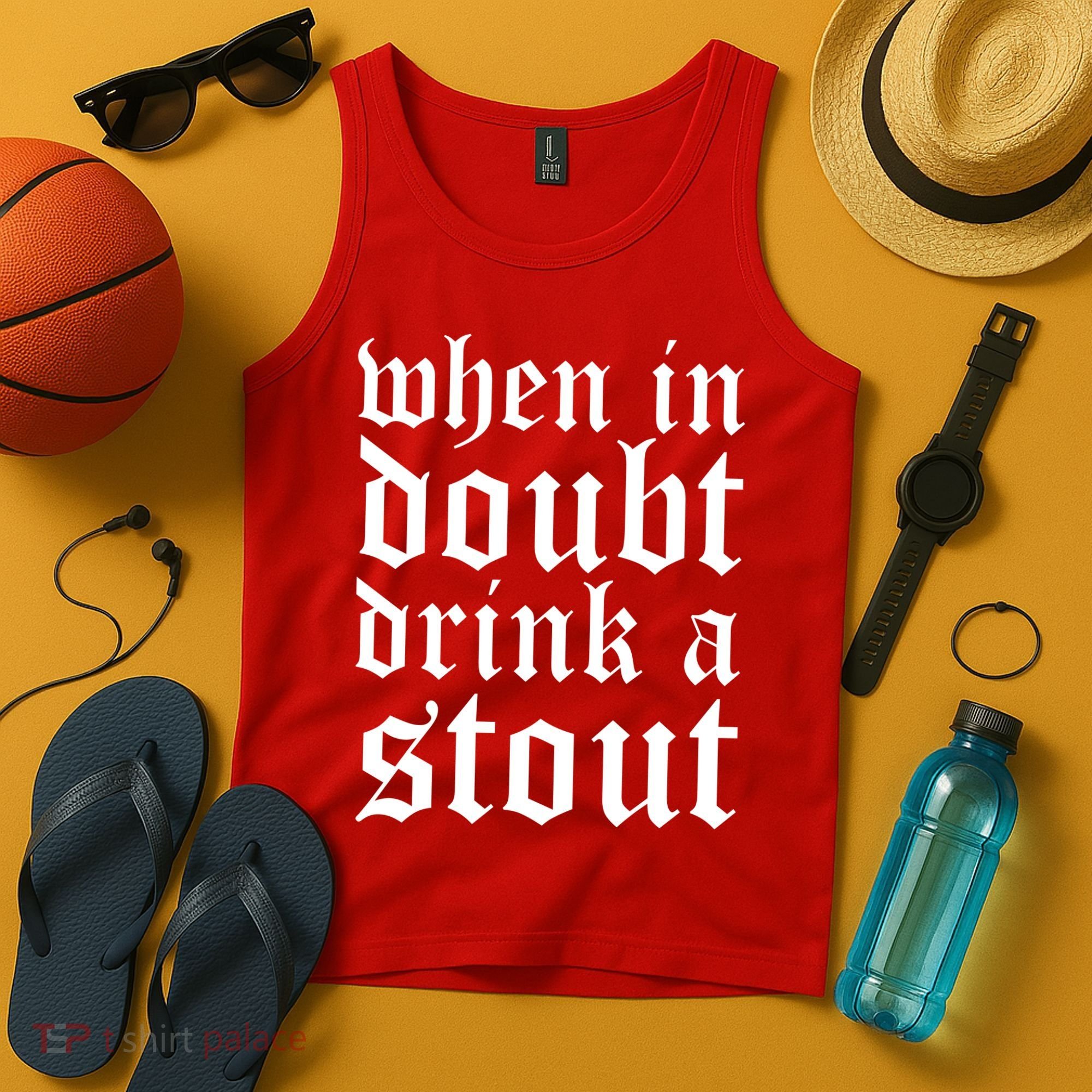 When In Doubt Drink A Stout Oktoberfest Funny Tank Top