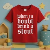 When In Doubt Drink A Stout Oktoberfest Funny Toddler T-Shirt thumb 3