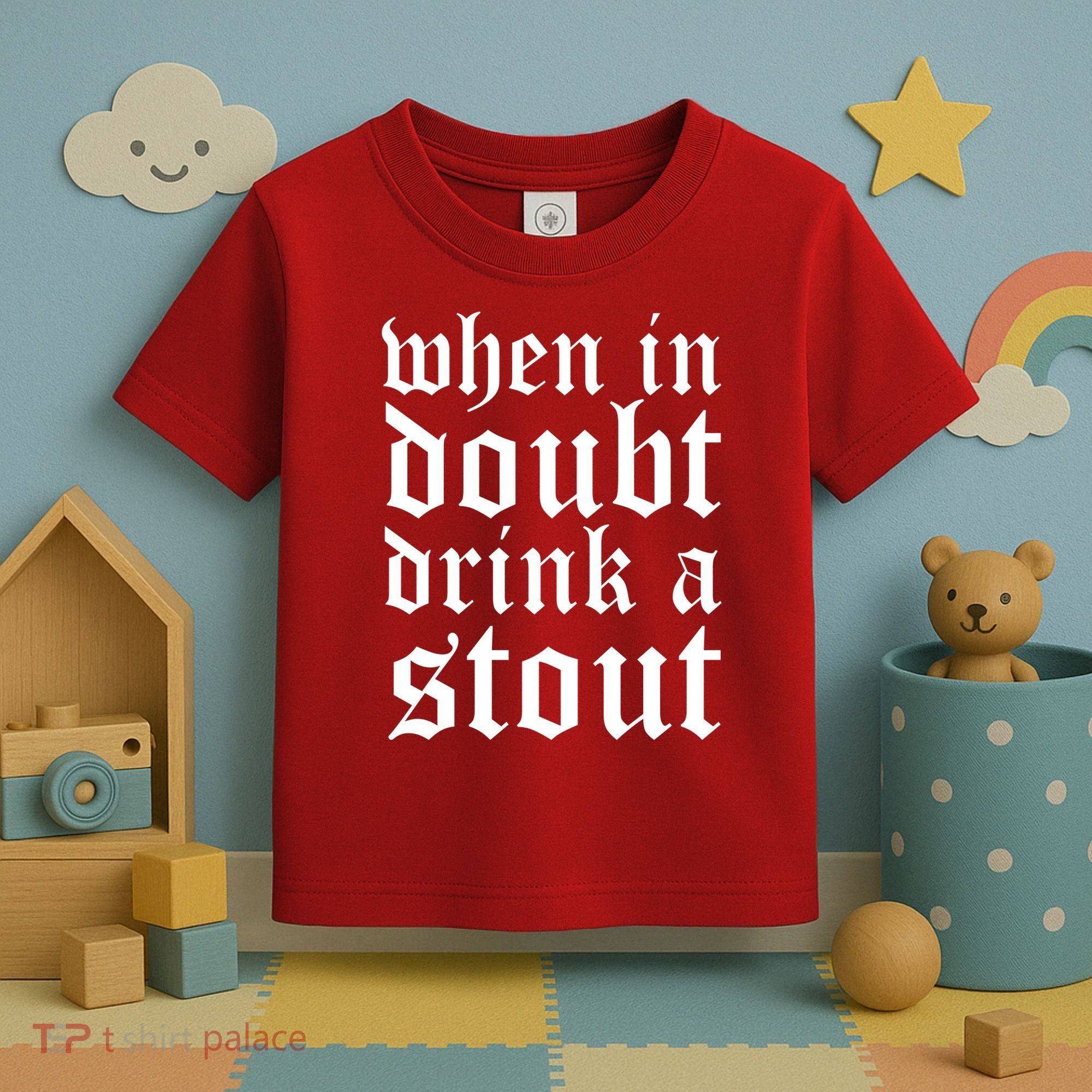 When In Doubt Drink A Stout Oktoberfest Funny Toddler T-Shirt