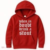 When In Doubt Drink A Stout Oktoberfest Funny Kids Hoodie thumb 0