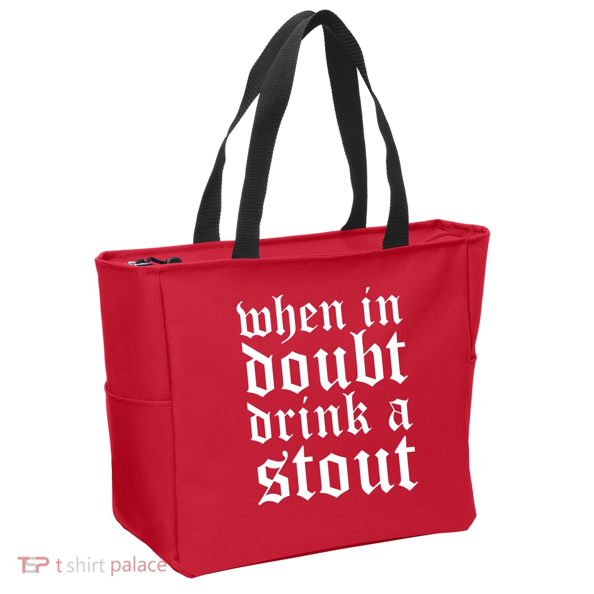 When In Doubt Drink A Stout Oktoberfest Funny Tote Bag