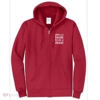 When In Doubt Drink A Stout Oktoberfest Funny Full Zip Hoodie thumb 0