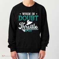When In Doubt Throttle It Out Jet Ski Ride Jet Skiing Jetski Gift Women's Sweatshirt thumb 0