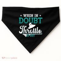 When In Doubt Throttle It Out Jet Ski Ride Jet Skiing Jetski Gift USA-Made Doggie Bandana thumb 0
