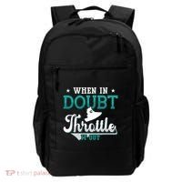 When In Doubt Throttle It Out Jet Ski Ride Jet Skiing Jetski Gift Backpack thumb 0