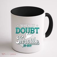When In Doubt Throttle It Out Jet Ski Ride Jet Skiing Jetski Gift Coffee Mug thumb 1