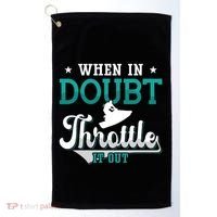 When In Doubt Throttle It Out Jet Ski Ride Jet Skiing Jetski Gift Golf Towel thumb 0