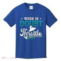 When In Doubt Throttle It Out Jet Ski Ride Jet Skiing Jetski Gift Kids T-Shirt thumb 0