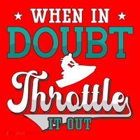 When In Doubt Throttle It Out Jet Ski Ride Jet Skiing Jetski Gift Santa Hat thumb 1