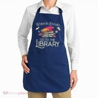 When In Doubt Go To The Library Readers Gift Apron thumb 2