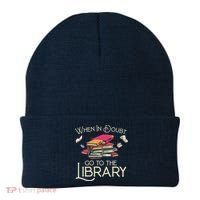 When In Doubt Go To The Library Readers Gift Beanie thumb 0
