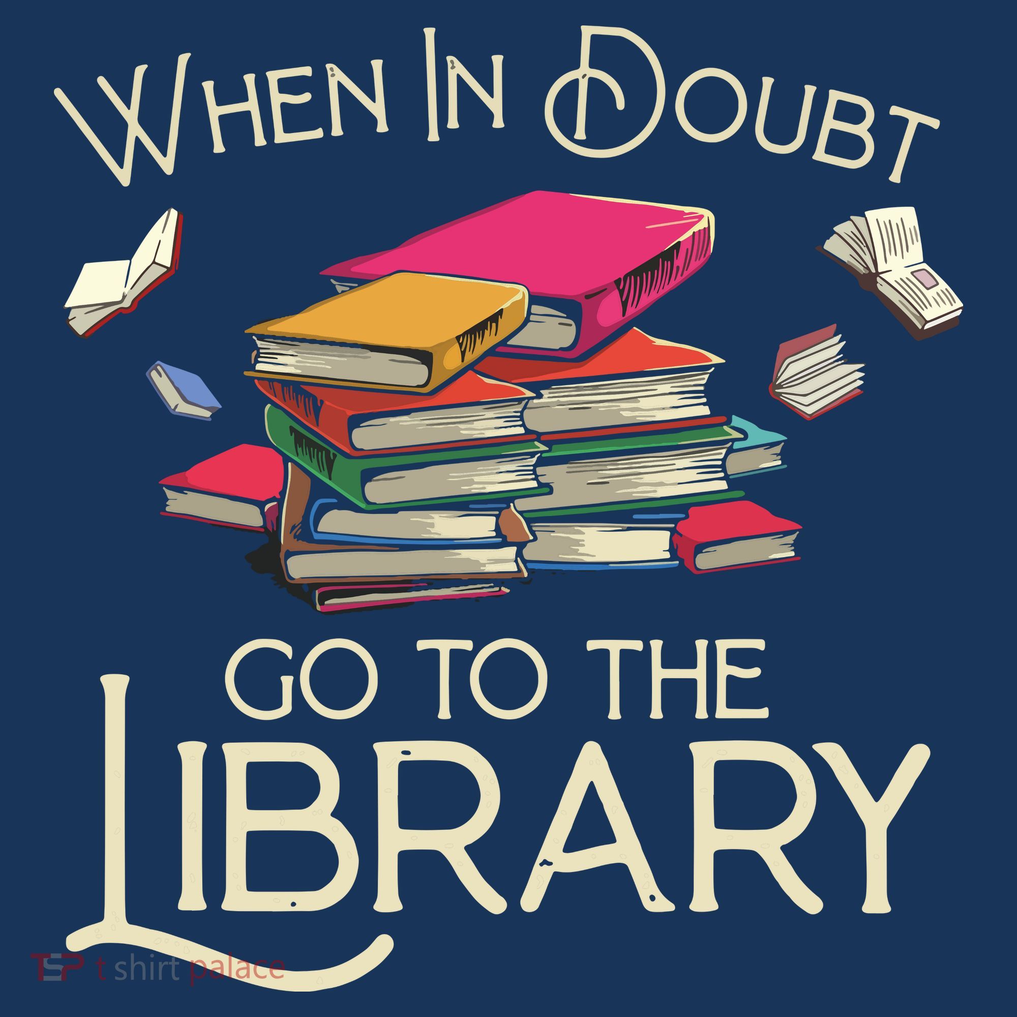When In Doubt Go To The Library Readers Gift Coaster