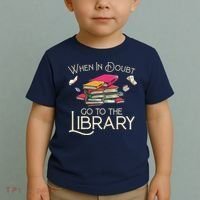 When In Doubt Go To The Library Readers Gift Toddler T-Shirt thumb 2