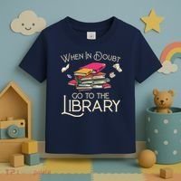 When In Doubt Go To The Library Readers Gift Toddler T-Shirt thumb 3