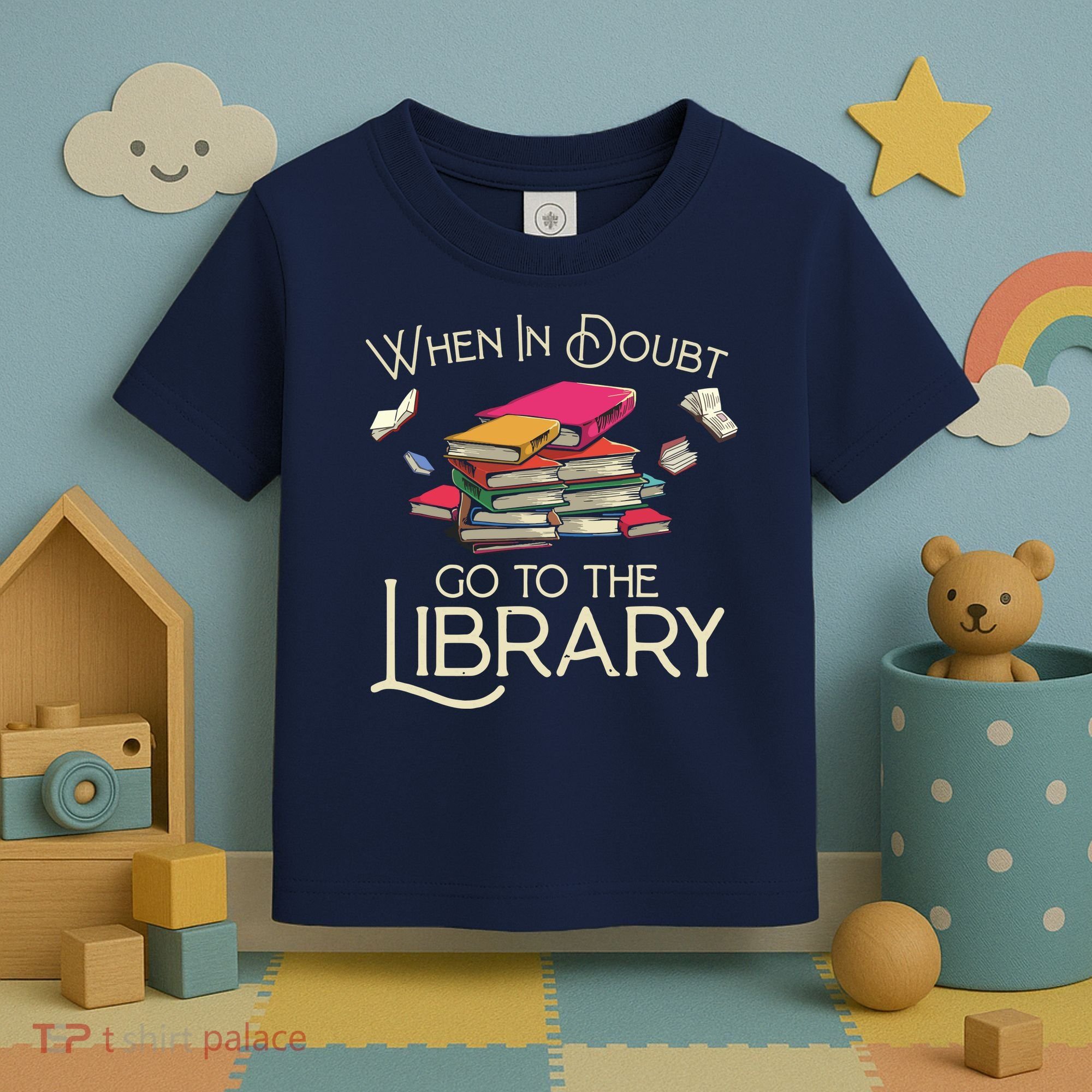 When In Doubt Go To The Library Readers Gift Toddler T-Shirt