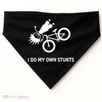Wo I Do My Own Stunts Bicycle USA-Made Doggie Bandana thumb 0