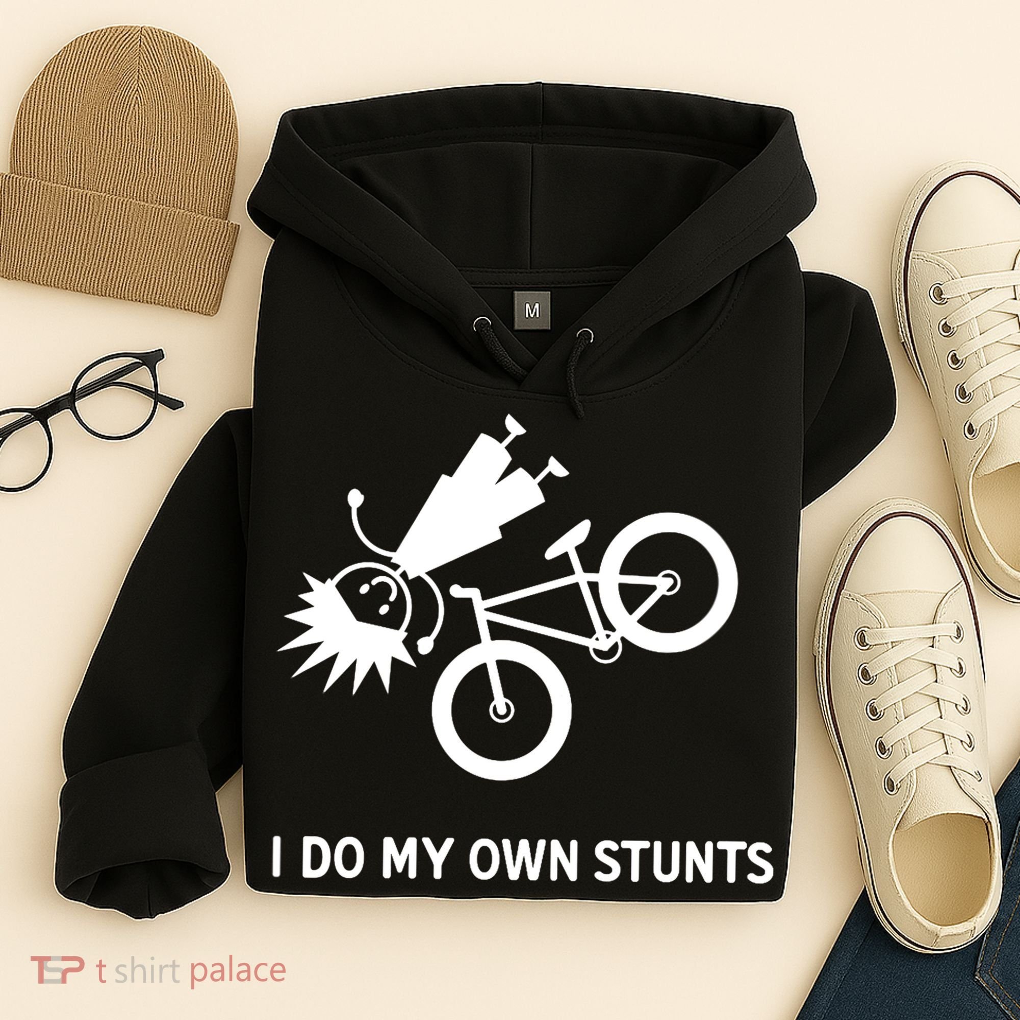 Wo I Do My Own Stunts Bicycle Hoodie