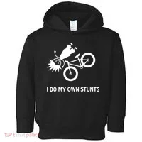 Wo I Do My Own Stunts Bicycle Toddler Hoodie thumb 0