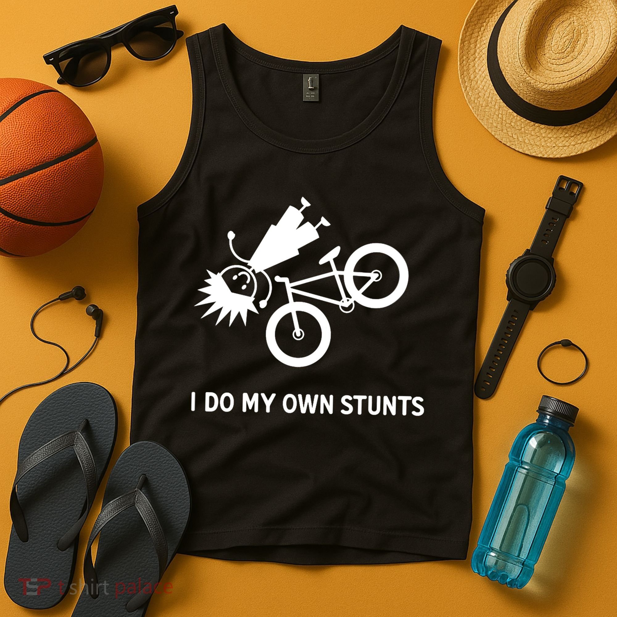 Wo I Do My Own Stunts Bicycle Tank Top