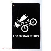 Wo I Do My Own Stunts Bicycle Golf Towel thumb 0