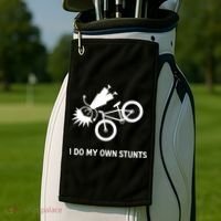 Wo I Do My Own Stunts Bicycle Golf Towel thumb 2