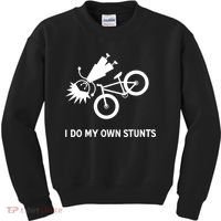 Wo I Do My Own Stunts Bicycle Kids Sweatshirt thumb 0
