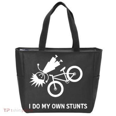 Wo I Do My Own Stunts Bicycle Tote Bag