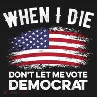 When I Die Don't Let Me Vote Democrat Anti Biden Flag Women's Tank Top thumb 5