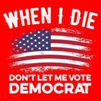 When I Die Don't Let Me Vote Democrat Anti Biden Flag Santa Hat thumb 1