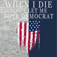 When I Die Dont Let Me Vote Democrat Kids Colorblock Raglan Jersey thumb 2