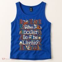 When In Doubt Go To The Library For Lovers Book Tank Top thumb 2