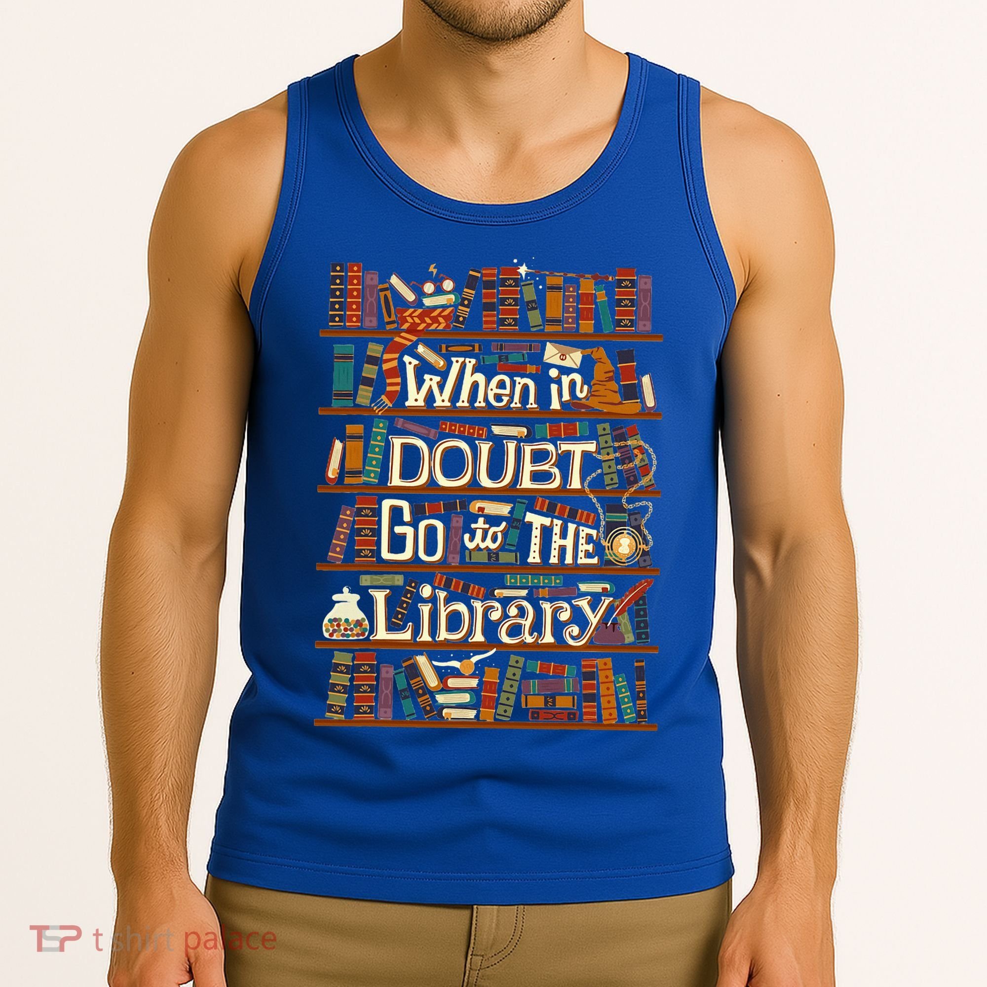 When In Doubt Go To The Library For Lovers Book Tank Top