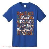 When In Doubt Go To The Library For Lovers Book Kids T-Shirt thumb 0