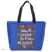 When In Doubt Go To The Library For Lovers Book Tote Bag thumb 0
