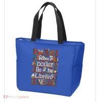 When In Doubt Go To The Library For Lovers Book Tote Bag thumb 3