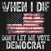 When I Die DonT Let Me Vote Democrat Flag 4th Of July Apron thumb 3