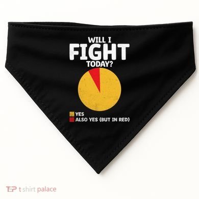 Will I Fight Today Taekwondo Player Martial Arts Tkd Gift USA-Made Doggie Bandana