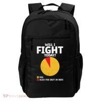 Will I Fight Today Taekwondo Player Martial Arts Tkd Gift Backpack thumb 0