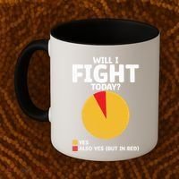 Will I Fight Today Taekwondo Player Martial Arts Tkd Gift Coffee Mug thumb 2