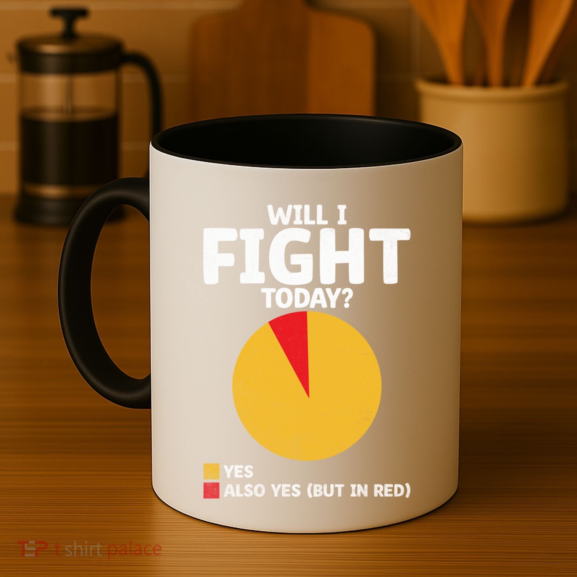 Will I Fight Today Taekwondo Player Martial Arts Tkd Gift Coffee Mug