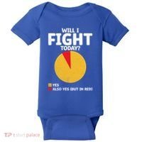 Will I Fight Today Taekwondo Player Martial Arts Tkd Gift Baby Bodysuit thumb 0