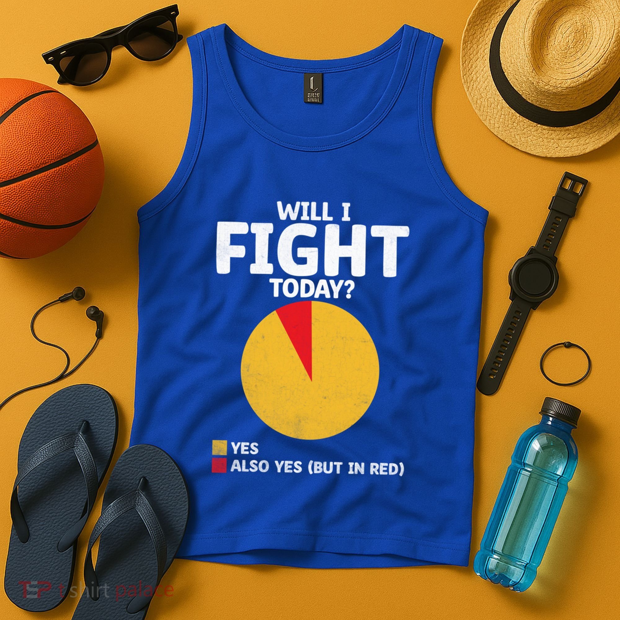 Will I Fight Today Taekwondo Player Martial Arts Tkd Gift Tank Top