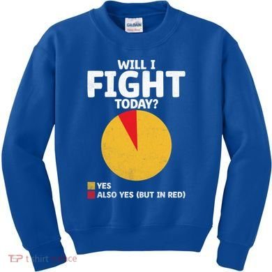 Will I Fight Today Taekwondo Player Martial Arts Tkd Gift Kids Sweatshirt