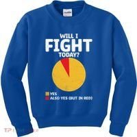 Will I Fight Today Taekwondo Player Martial Arts Tkd Gift Kids Sweatshirt thumb 0