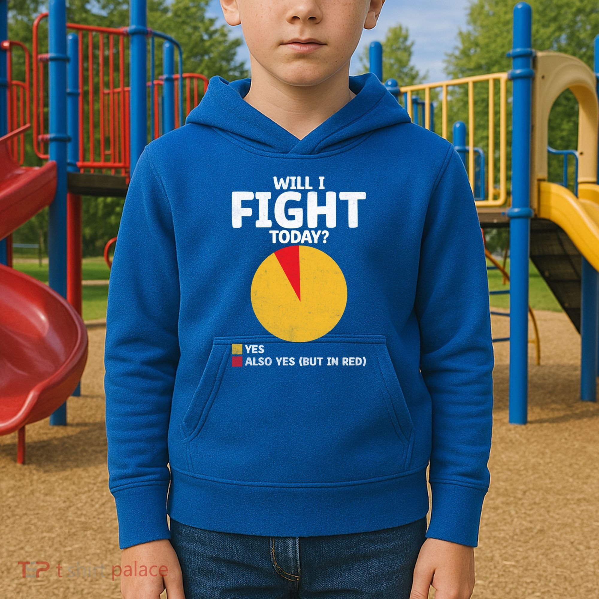 Will I Fight Today Taekwondo Player Martial Arts Tkd Gift Kids Hoodie